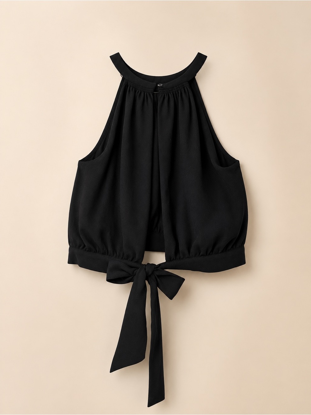 Wilfred Tie-Back Halter Top – Black – Size S